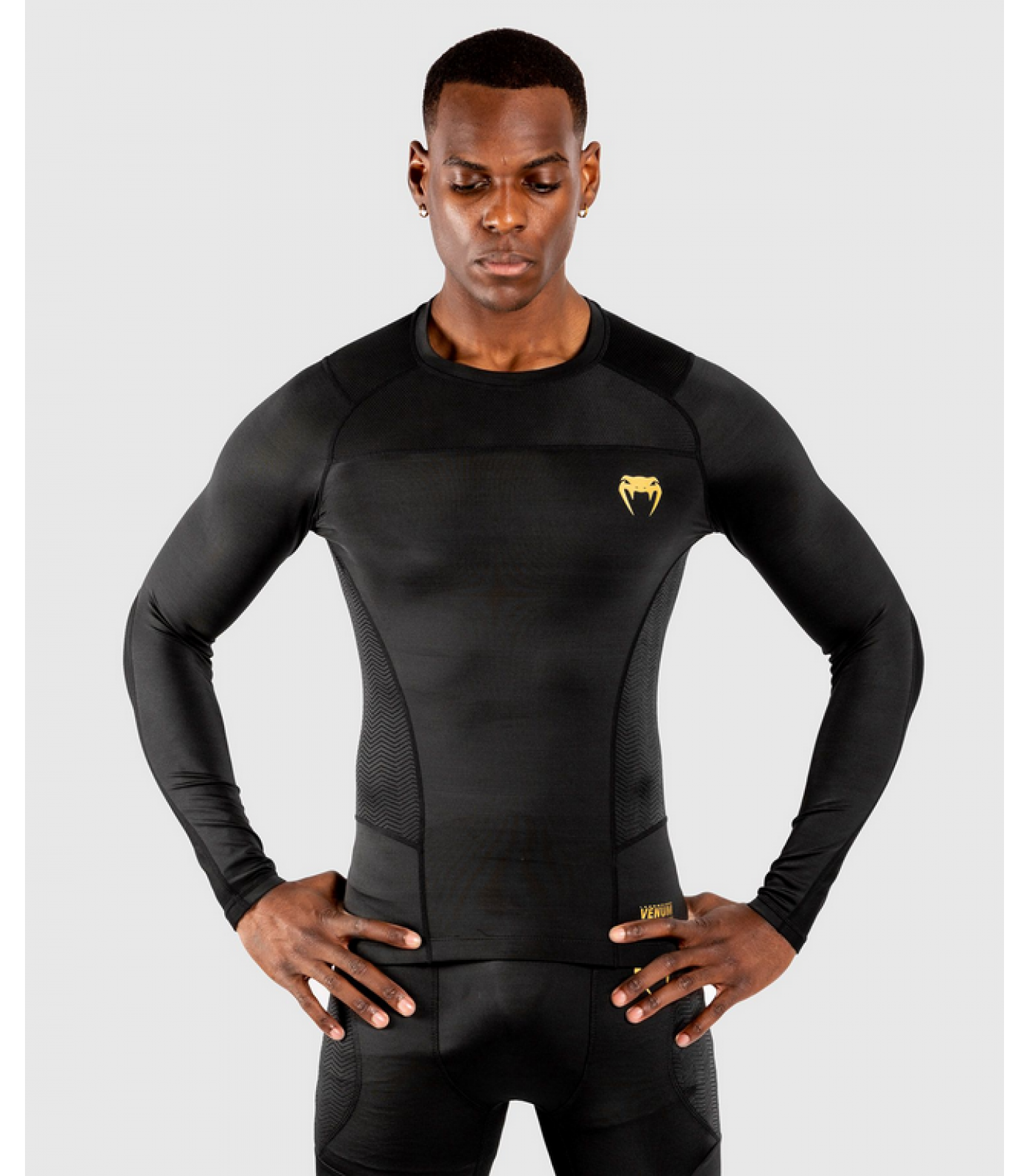 Рашгард - Venum G-Fit Rashguard - Long Sleeves - Black/Gold​